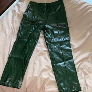 Faux leather pants